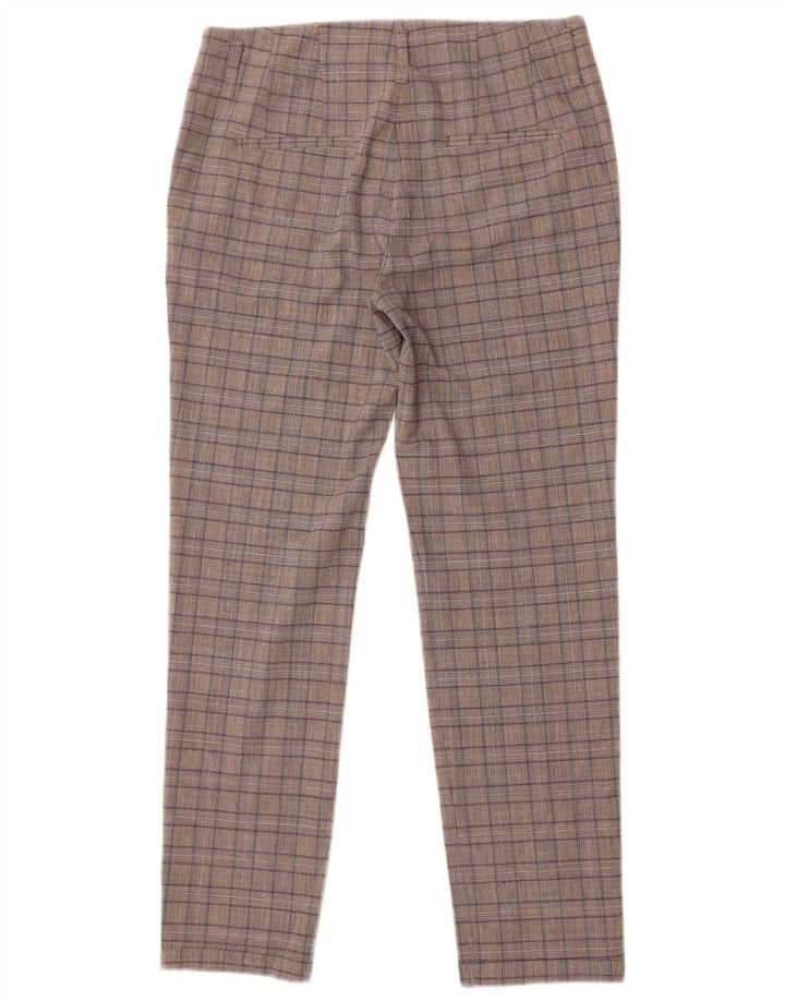 Zara Pantalon Chino Slim Femme Petit W26 L27 Gris Carreaux