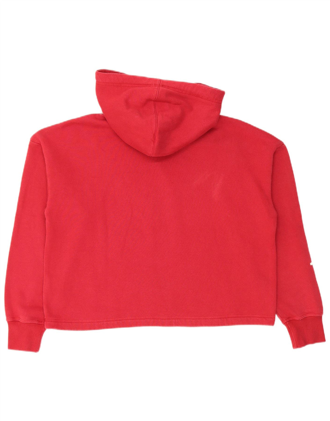Champion Pull à capuche court surdimensionné pour femme UK 14 Rouge moyen Coton