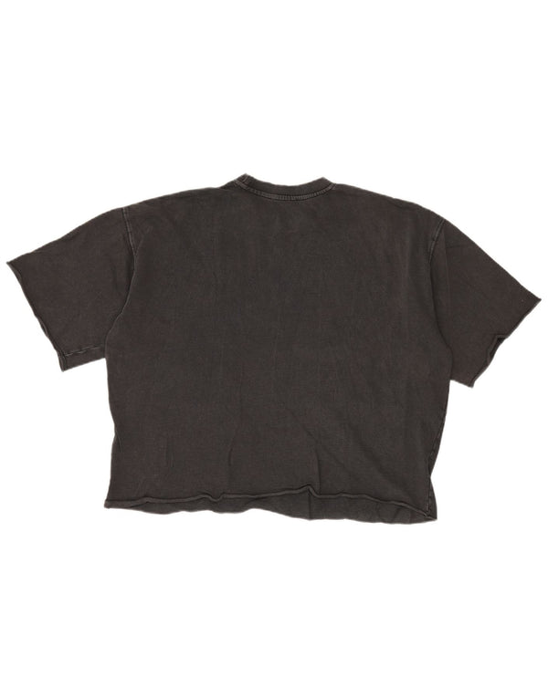 Zara T-shirt surdimensionné pour femme UK 10 Petit coton gris
