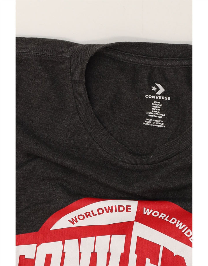 CONVERSE T-Shirt Graphique Homme Gris Moyen