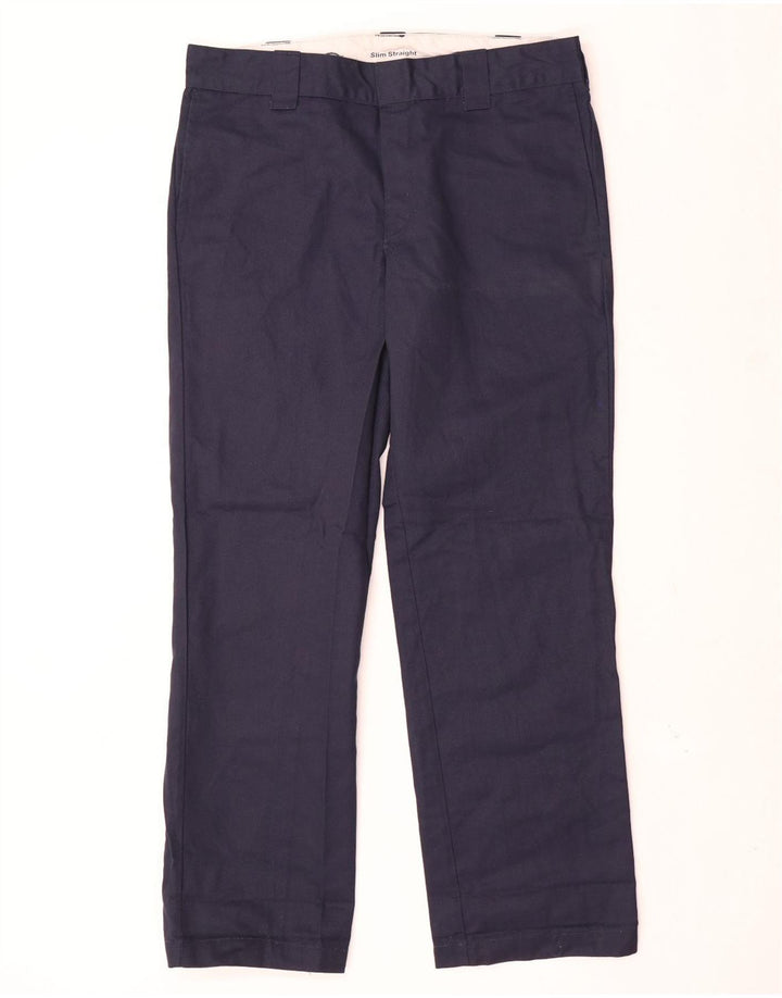 Dickies Pantalon Chino Slim Droit Homme W34 L32 Bleu Marine Polyester
