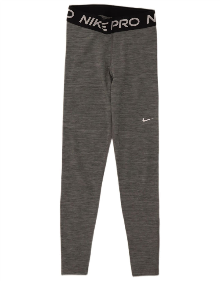 Nike Legging graphique Dri Fit pour femme UK 8 Small Gris moucheté