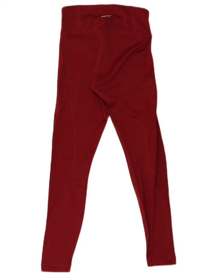 Reebok Leggings Femme UK 4 XS Rouge Polyester