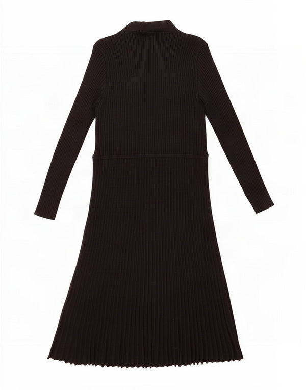 Lipsy Femme Robe Pull à Manches Longues UK 18 XL Noir Viscose