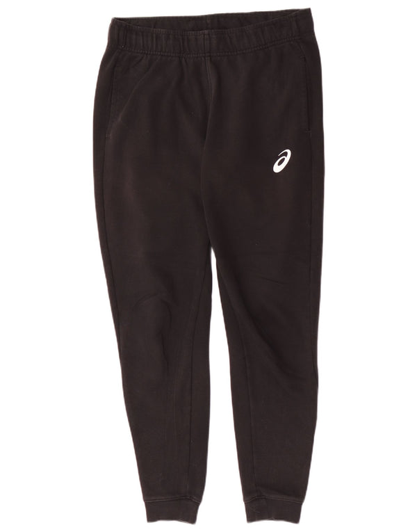 Asics Pantalon de survêtement graphique pour femme, jogging UK 14, coton noir moyen