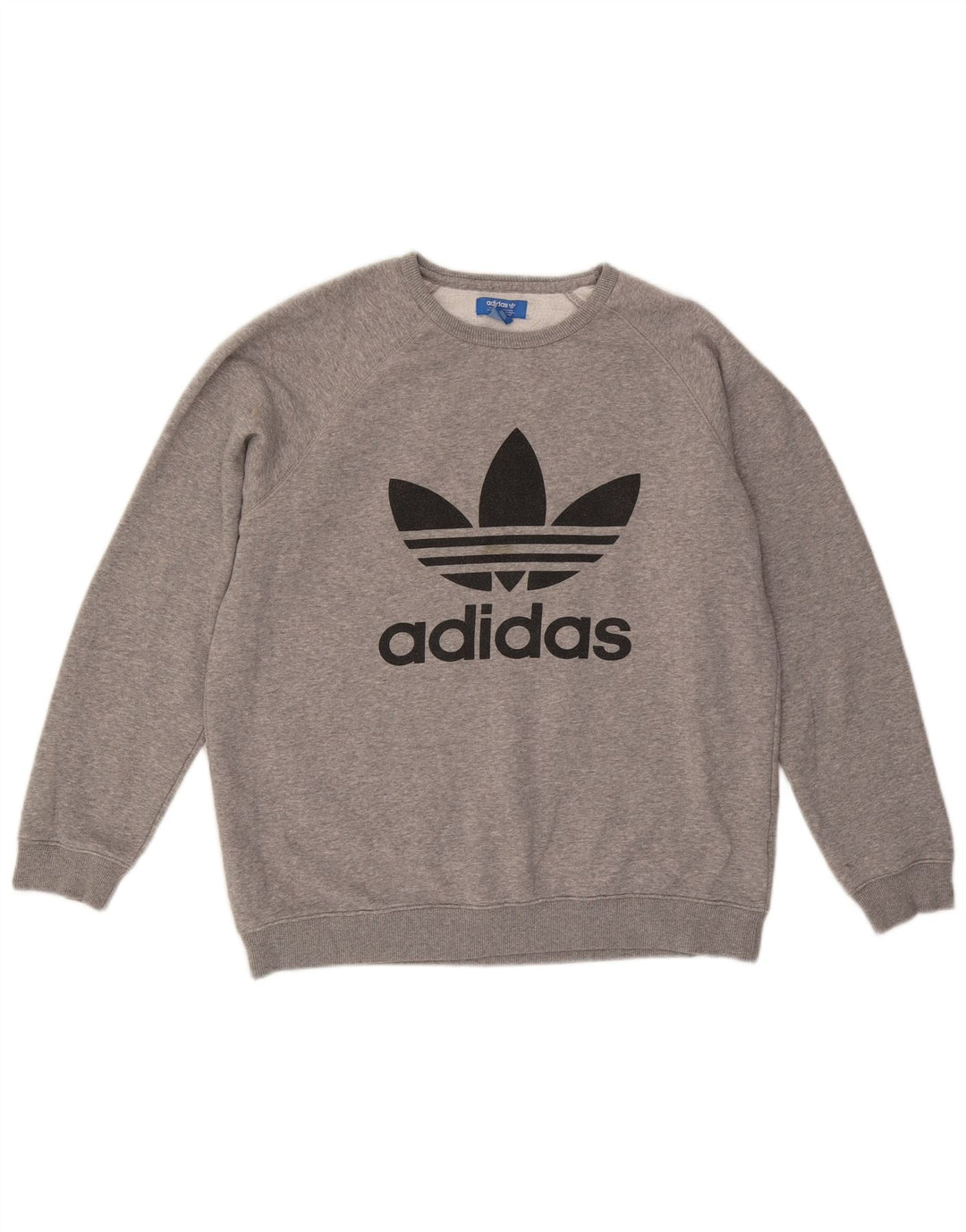 ADIDAS Sweat-shirt graphique pour hommes, grand coton moucheté gris