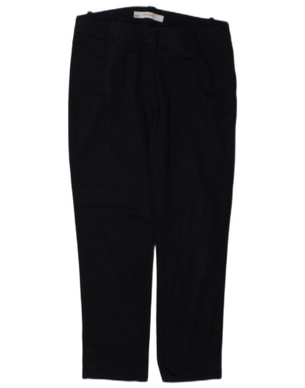 Zara Pantalon Chino Slim Femme EU 38 Small W28 L26 Bleu Marine