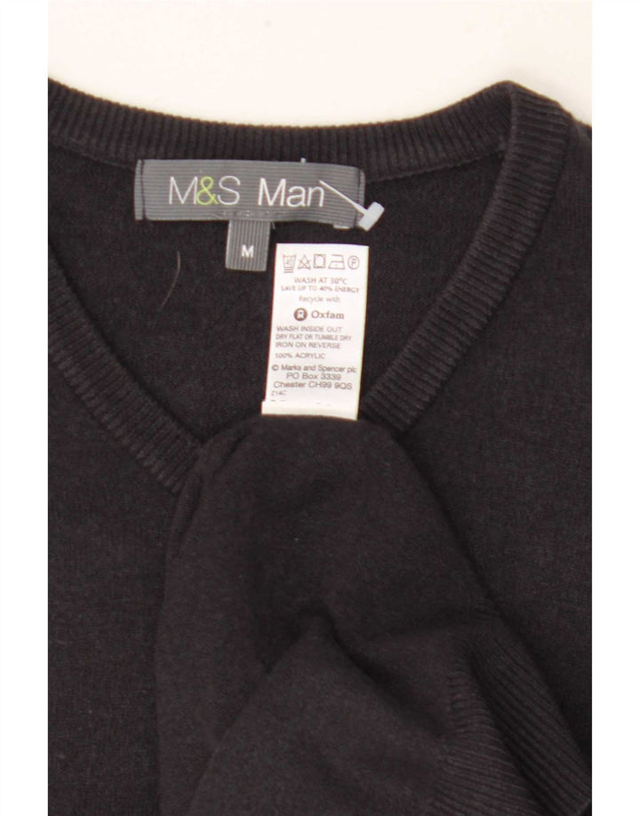 Marks & Spencer Pull col V Homme Acrylique Noir Moyen