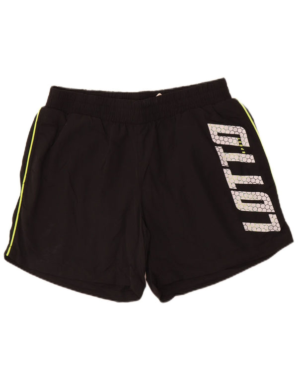 Lotto Short de Sport Graphique Homme Nylon Noir Moyen