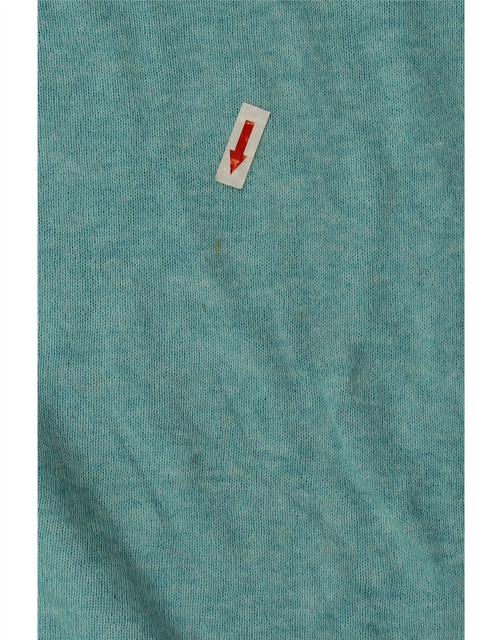 Zara Pull Col Rond Homme Bleu Moyen Coton