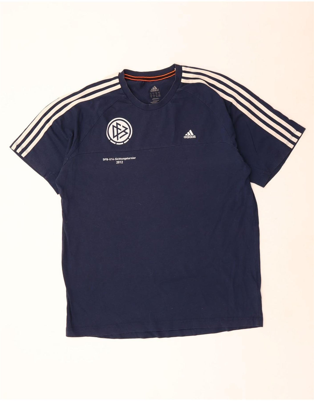Adidas Hommes Climalite Graphic T-Shirt Top XL Bleu Marine Polyester