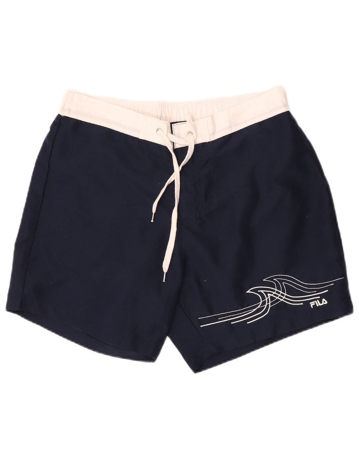 Fila Short de bain graphique homme grand bleu marine polyester