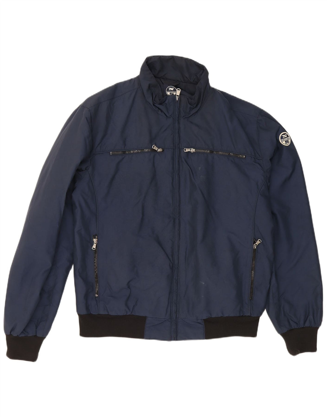 North Sails Veste Bomber Homme UK 42 XL Bleu Marine Colorblock Polyamide
