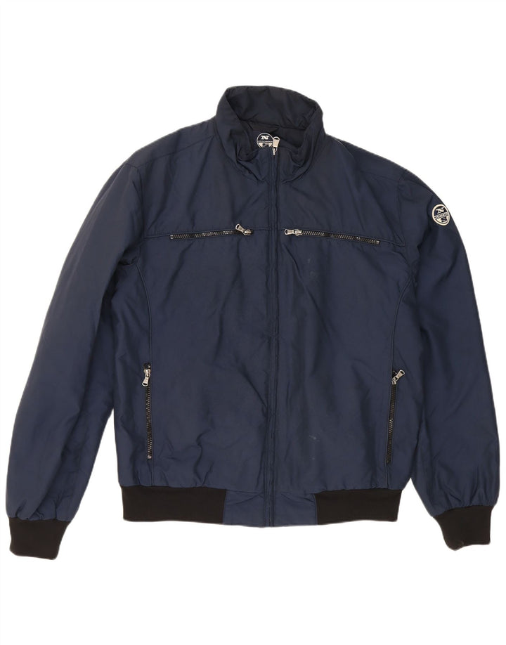 North Sails Veste Bomber Homme UK 42 XL Bleu Marine Colorblock Polyamide
