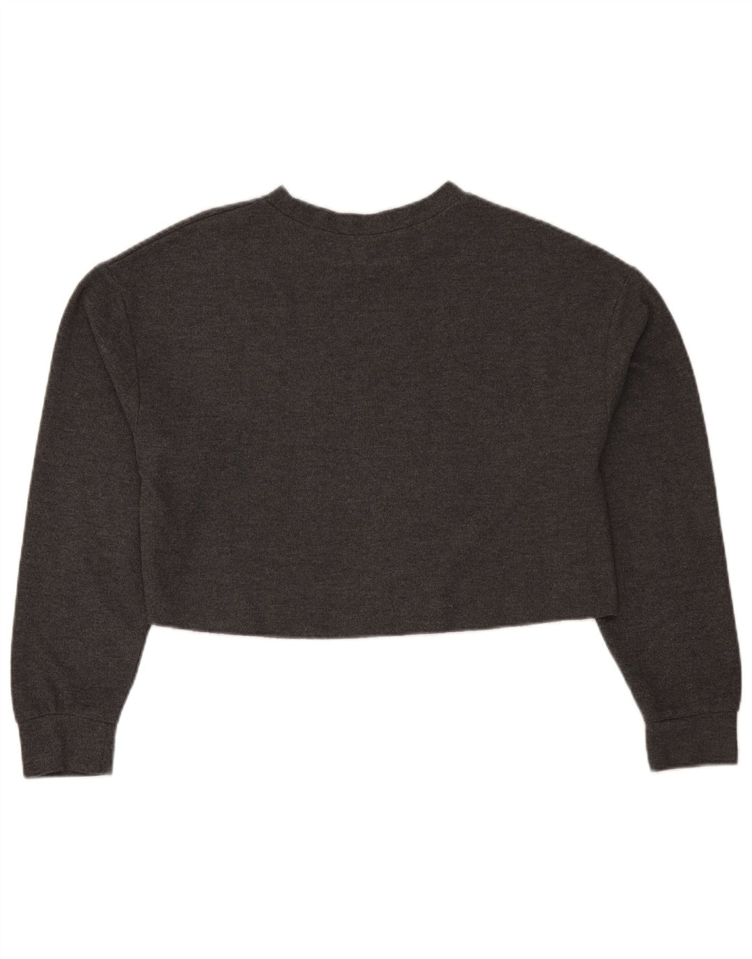 Zara Femmes Trafaluc Crop Top Manches Longues UK 14 Gris Moyen Polyester