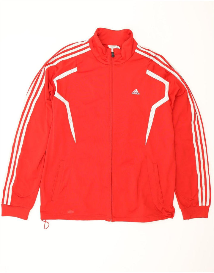 ADIDAS Hommes Climalite Survêtement Top Veste Grand Rouge Polyester