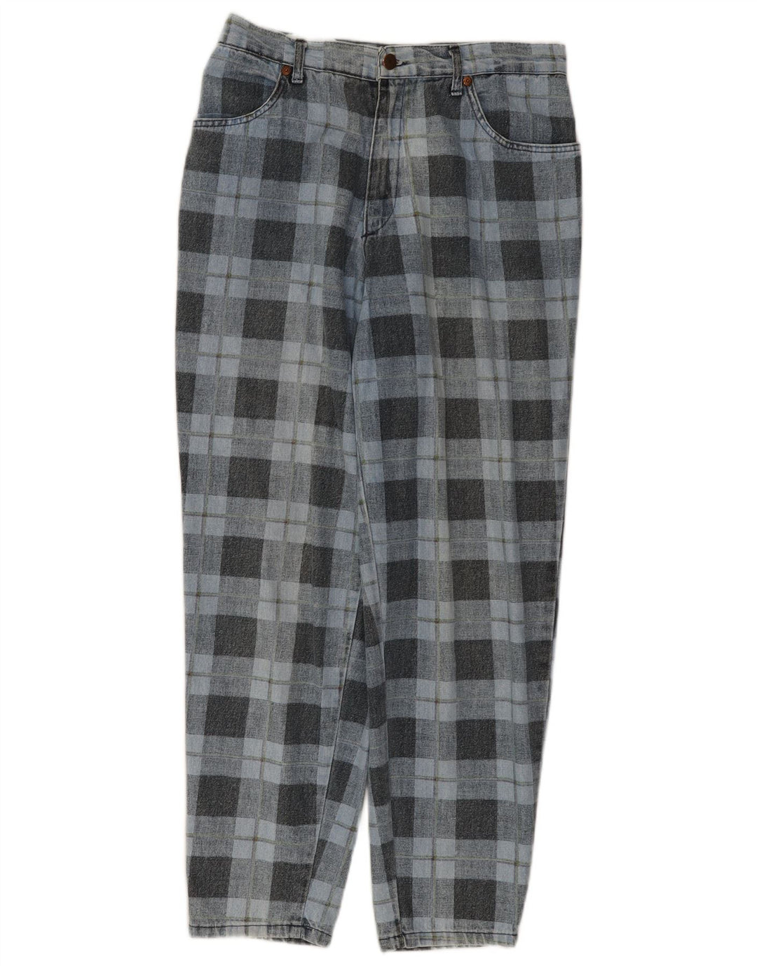 SPITFIRE Jean Fuselé Femme W34 L27 Bleu Carreaux Coton