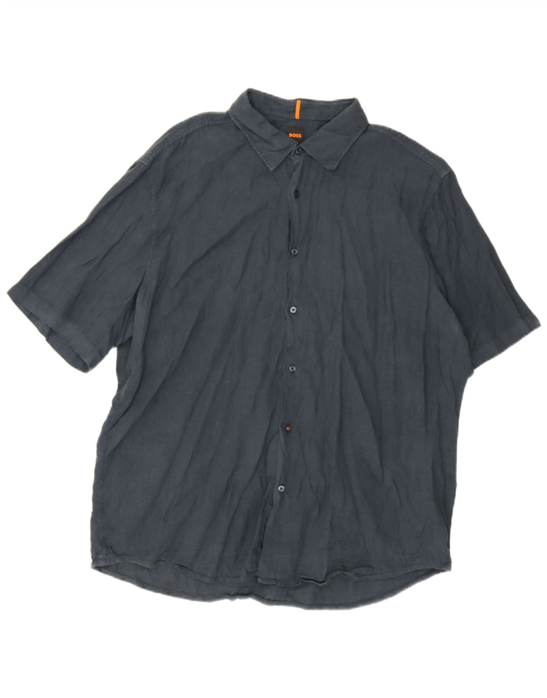 Hugo Boss Chemise à manches courtes coupe régulière pour homme 2XL Bleu marine