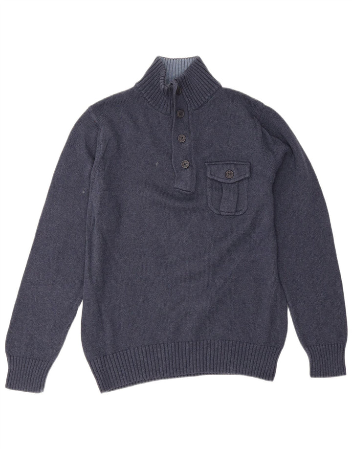 Gant Pull Col Boutonné Homme Bleu Marine Moyen