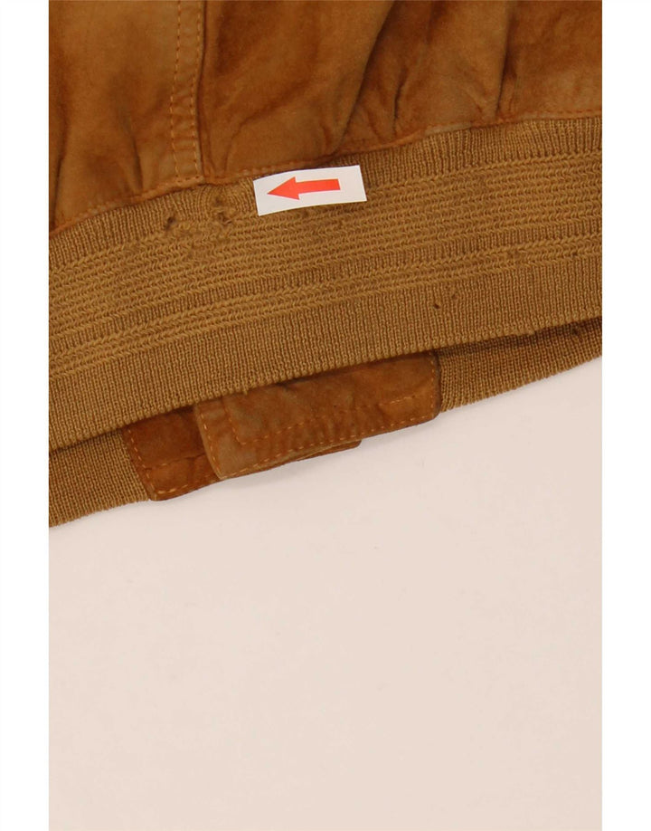vintage Mens Suede Bomber Jacket UK 40 Grand Beige