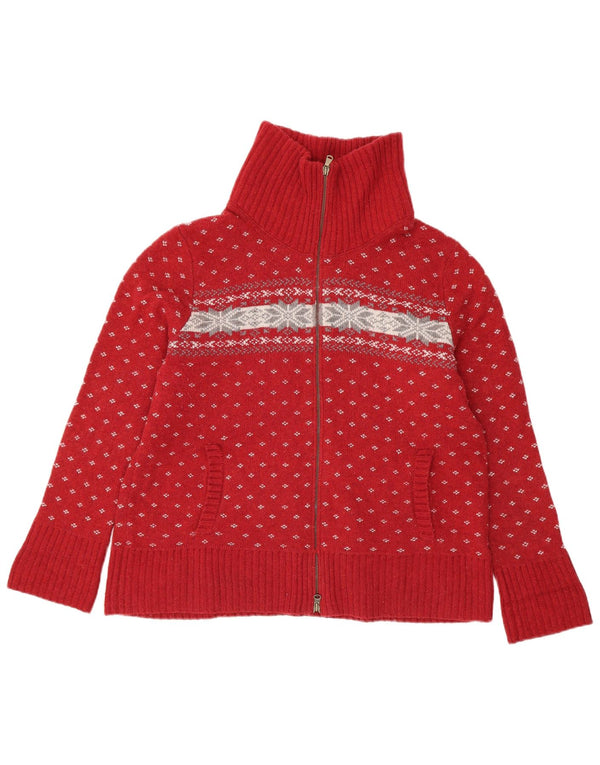 Eddie Bauer Cardigan pour femme en coton Fair Isle Rouge UK 18 XL
