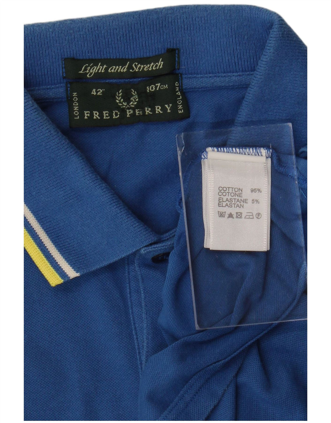 FRED PERRY Polo Léger et Stretch Homme Bleu Moyen Coton