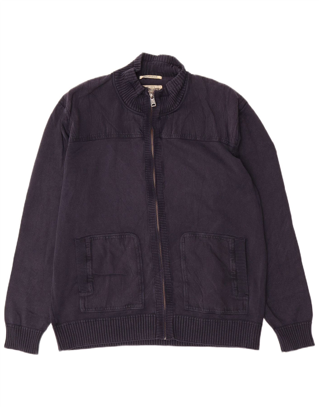 Marlboro Classics Pull cardigan entièrement zippé pour homme 2XL Bleu marine
