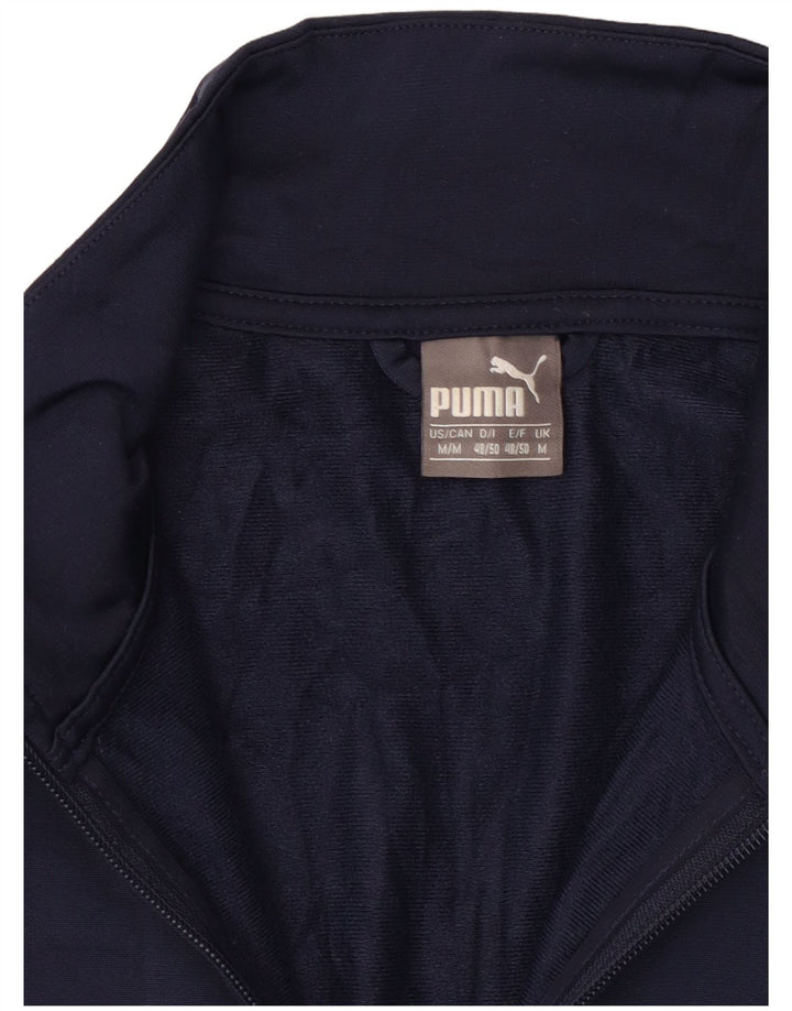 Puma Veste de Survêtement Homme Bleu Marine Moyen Polyester Colorblock