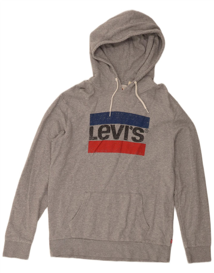 Levi's Pull à Capuche Standard Graphic Homme Gris Moyen Coton