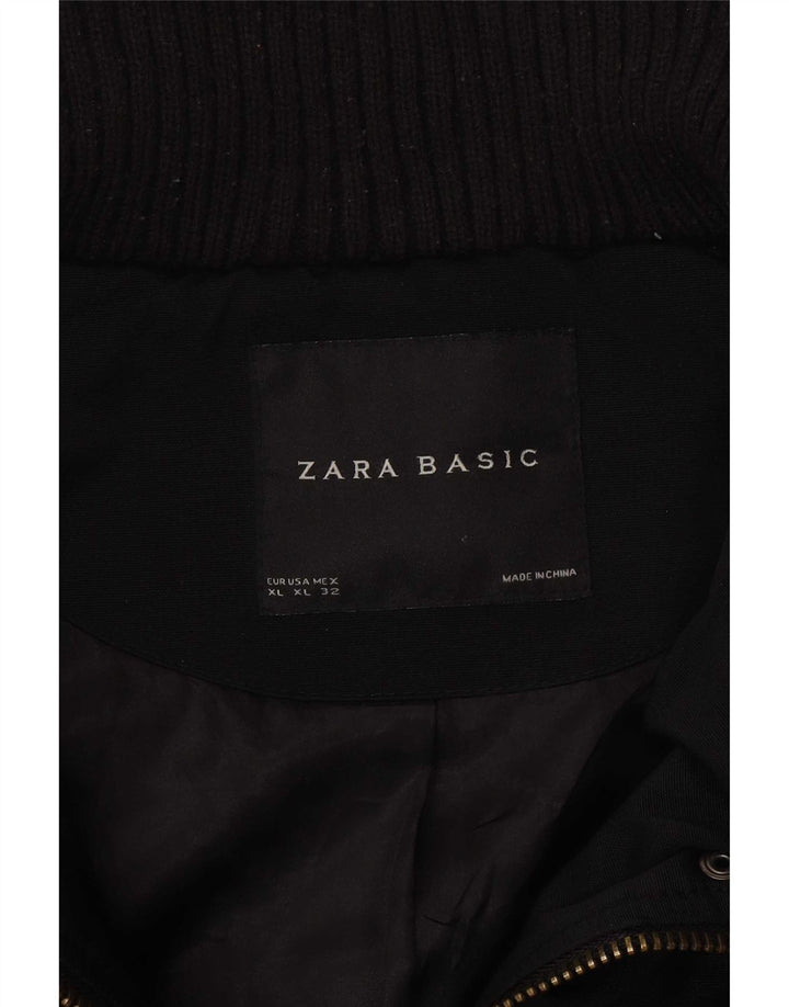 Zara Veste matelassée pour femme UK 18 XL Noir