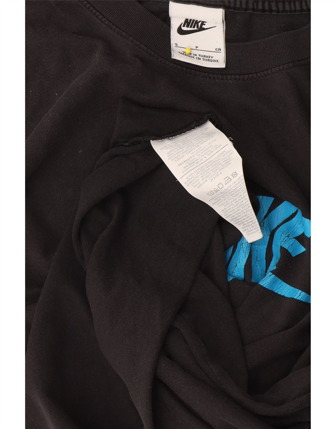 Nike T-shirt graphique pour homme en coton noir Taille S
