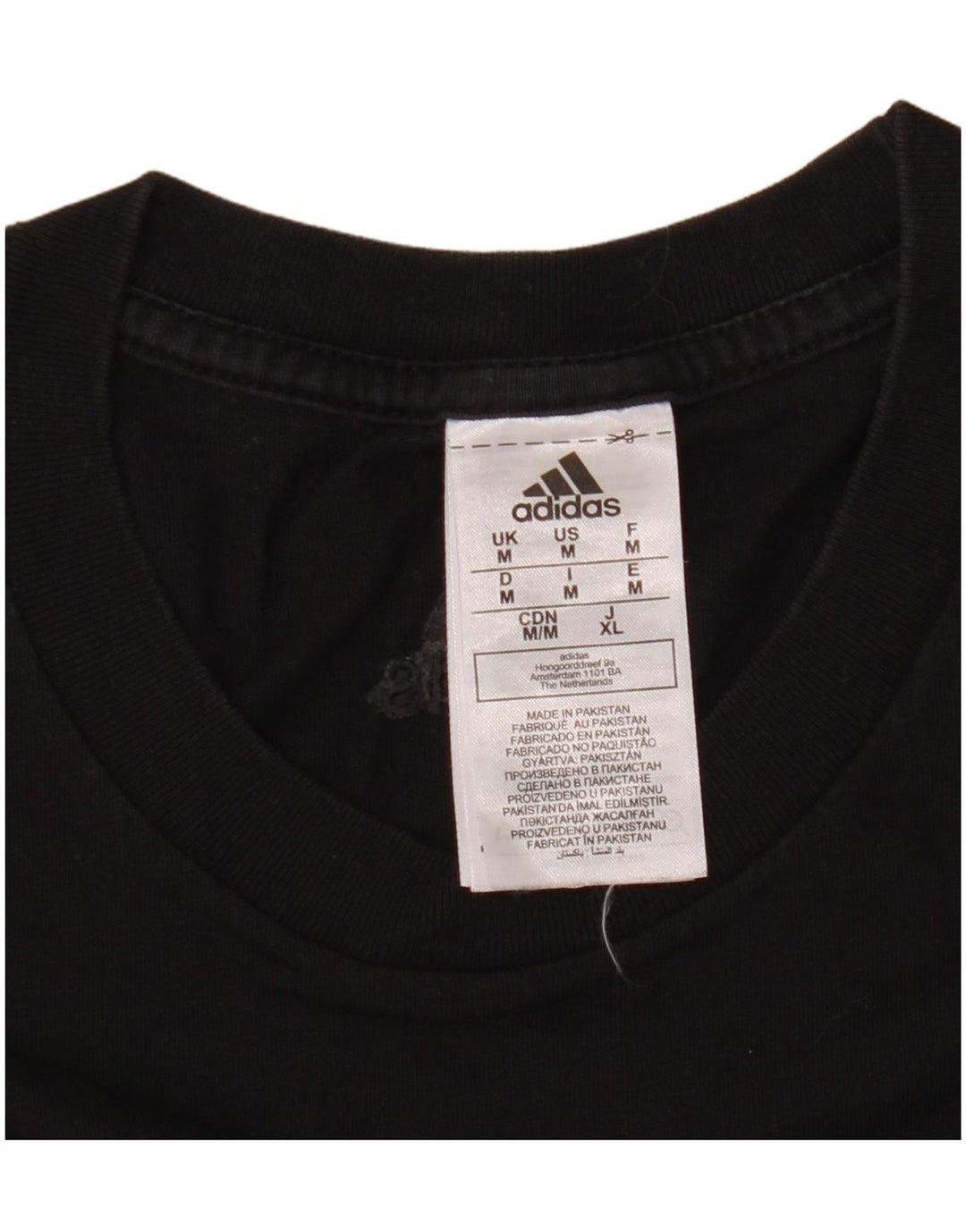 Adidas T-shirt graphique pour homme en coton noir moyen