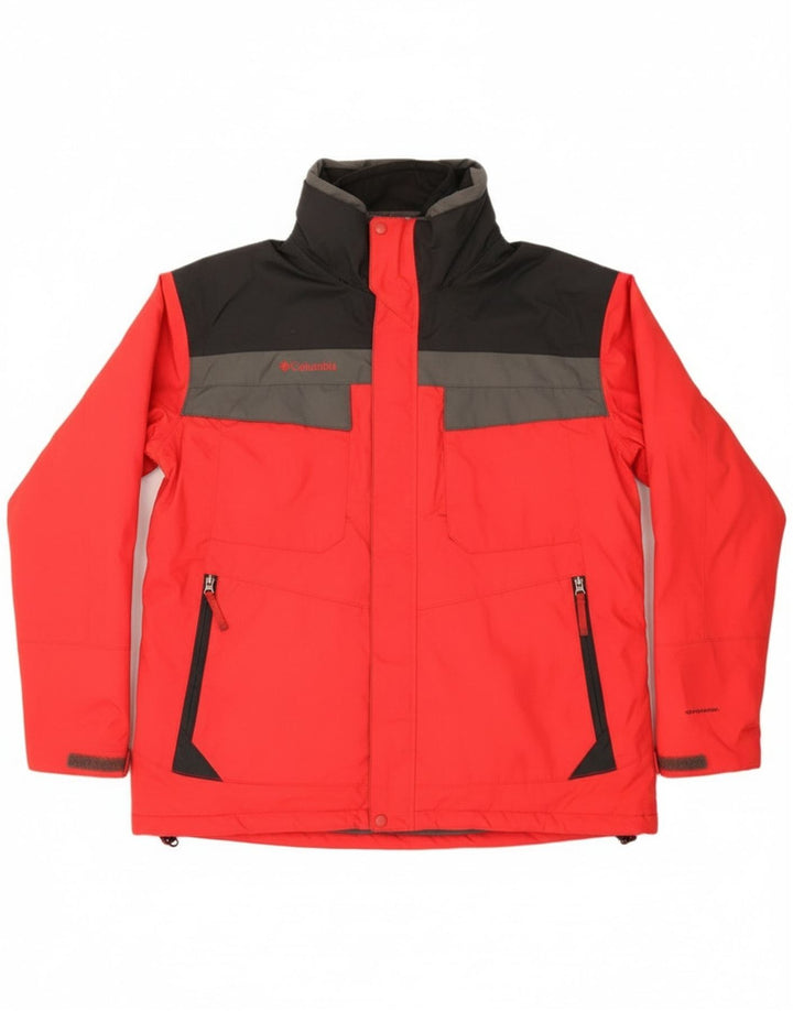 Columbia Veste coupe-vent Interchange pour homme UK 42 XL Rouge Colourblock