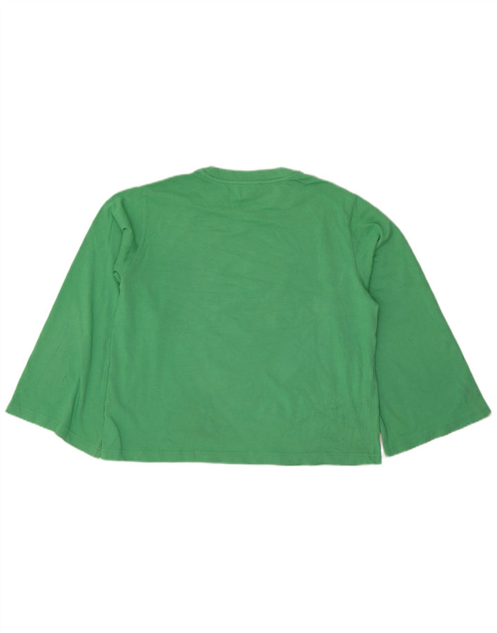 Cos Haut Femme Manches Longues UK 44 Coton Vert Moyen