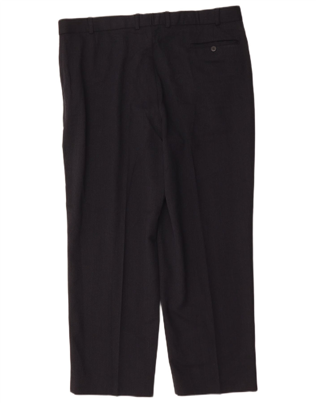 Marks & Spencer Pantalon de Costume Droit Homme W40 L29 Bleu Marine Polyester