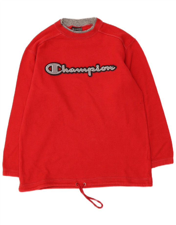 Champion Garçon Graphic Top Manches Longues 11-12 ans Rouge Coton