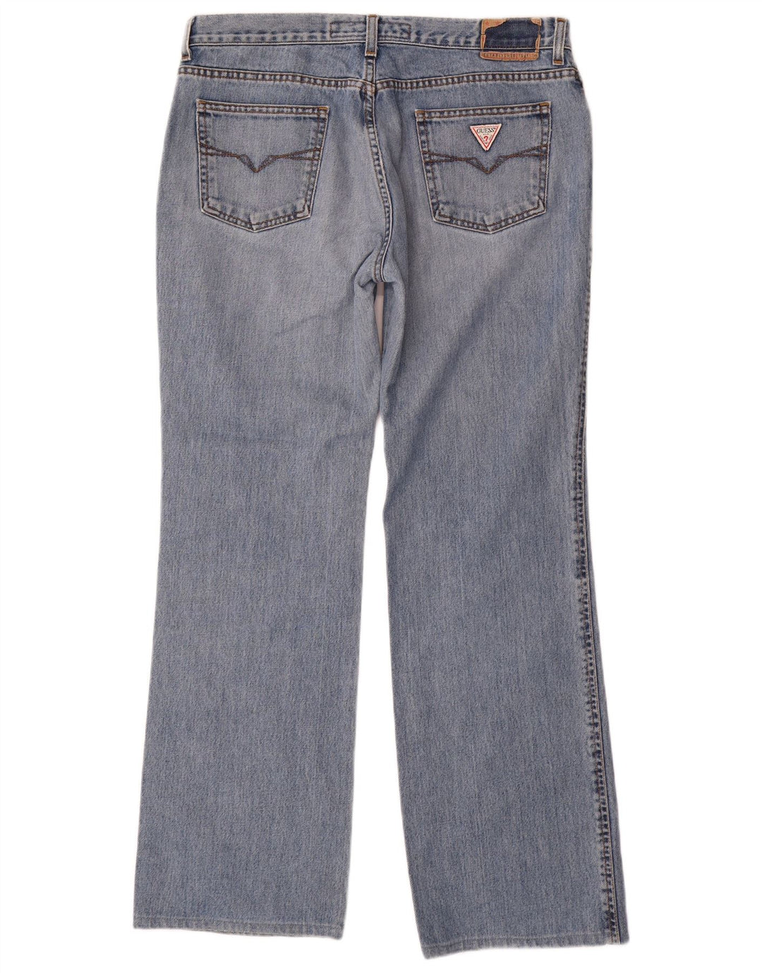 Guess Jean droit vieilli pour homme W34 L31 Bleu