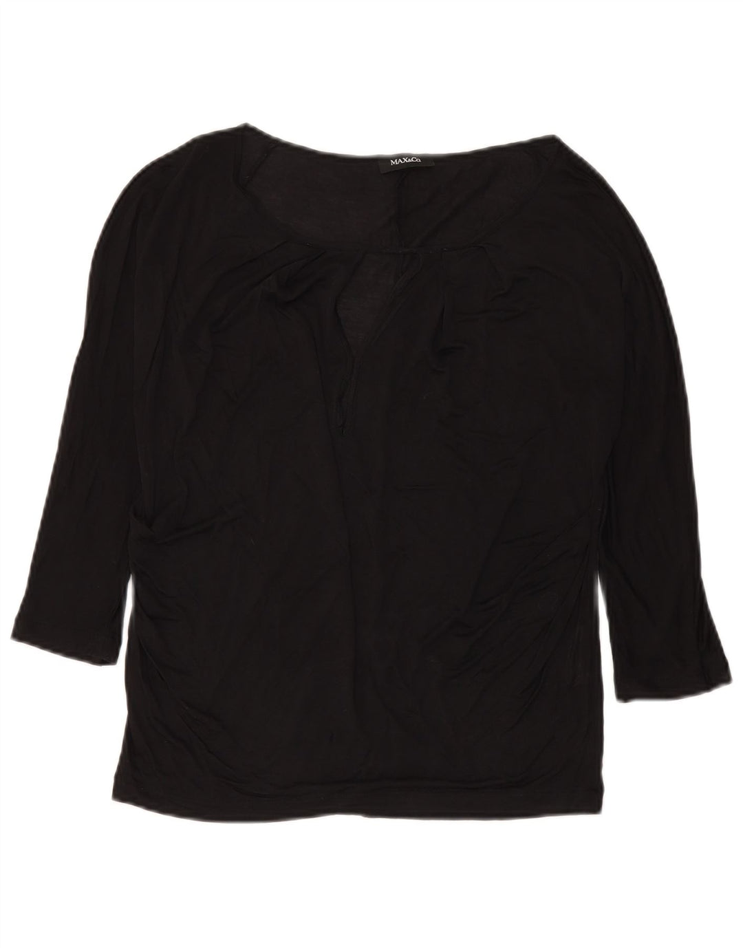 Max & Co. Haut à manches 3/4 pour femme UK 14 en soie noire moyenne