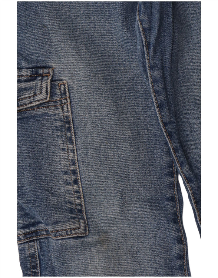 Zara Jeans Cargo Bootcut Fille 9-10 Ans W26 L25 Bleu