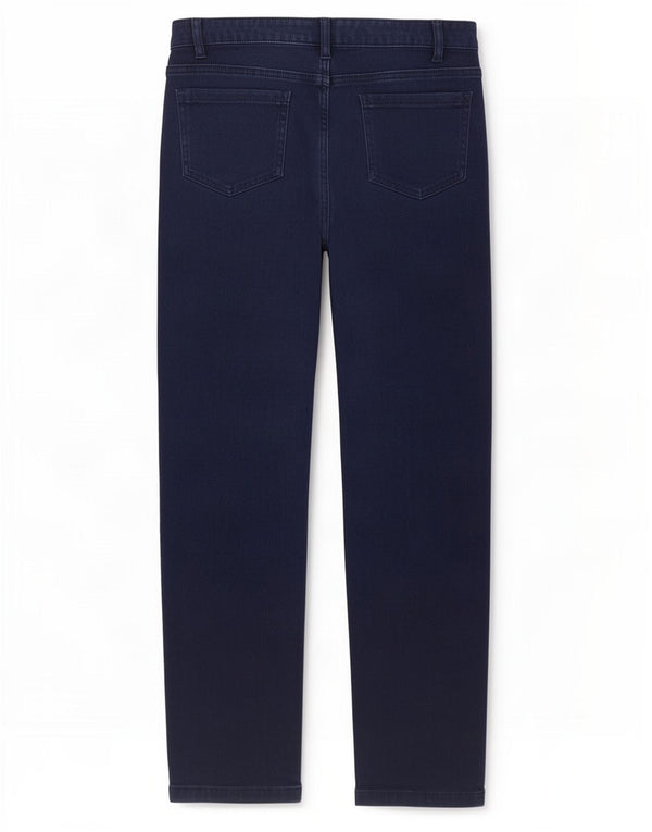 Marks & Spencer Jean droit pour femme UK 12 Medium W30 L29 Bleu marine Coton