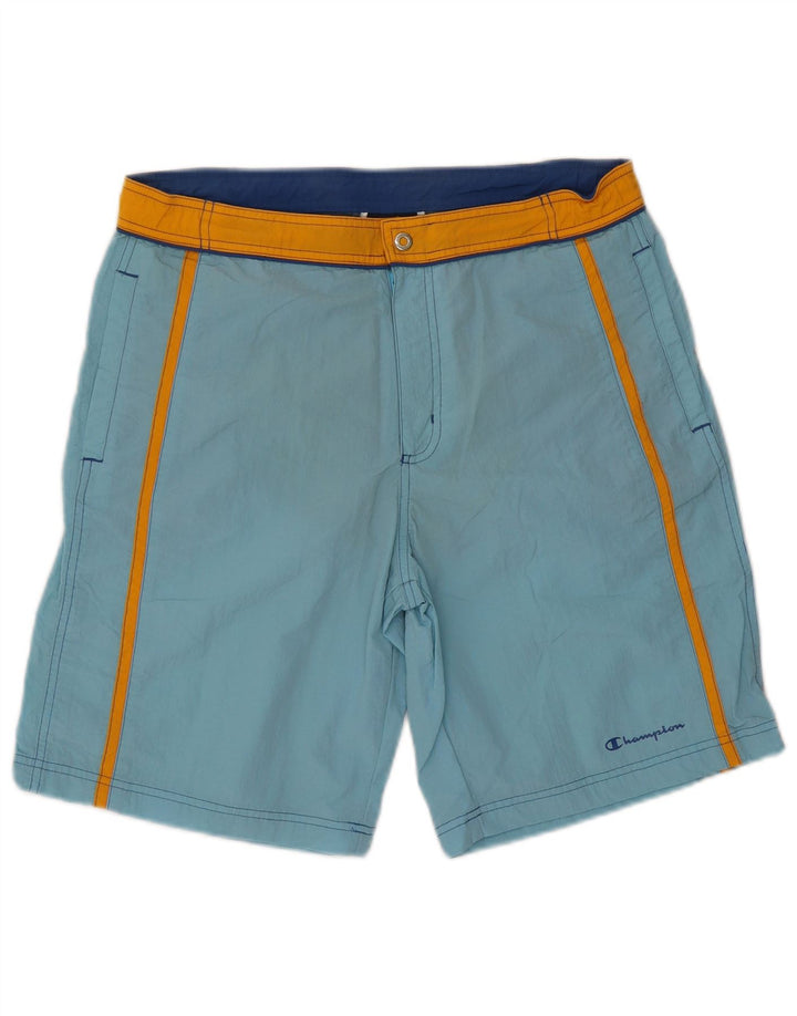 Champion Short de Bain Homme Bleu Moyen Polyester Colorblock