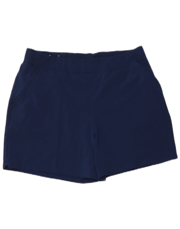 Columbia Womens Casual Shorts Large W32 Navy Blue Polyester