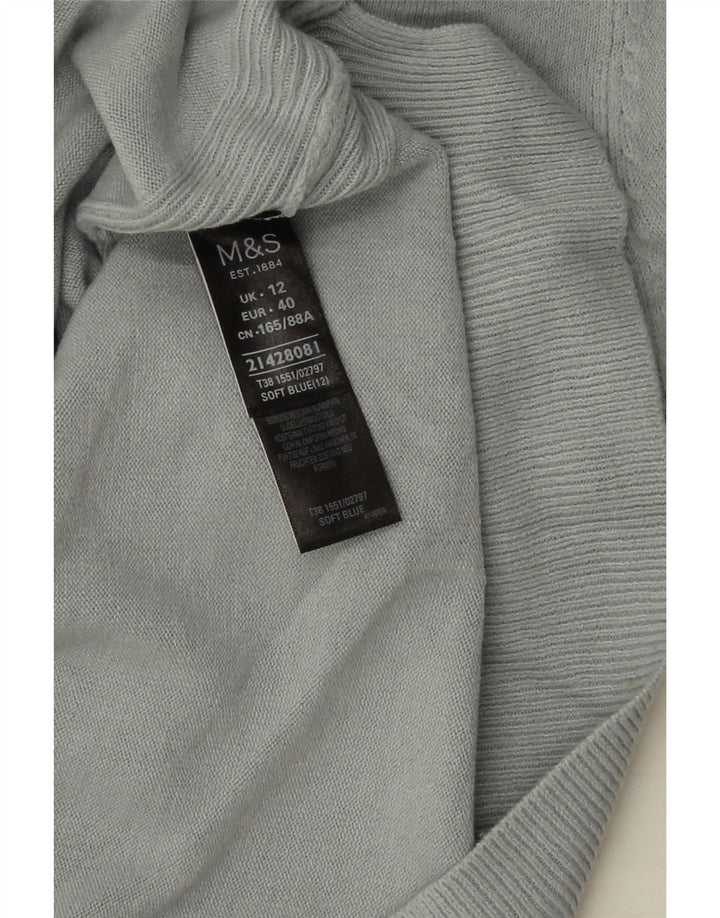Marks & Spencer Pull ras du cou pour femme UK 12 Bleu moyen Acrylique