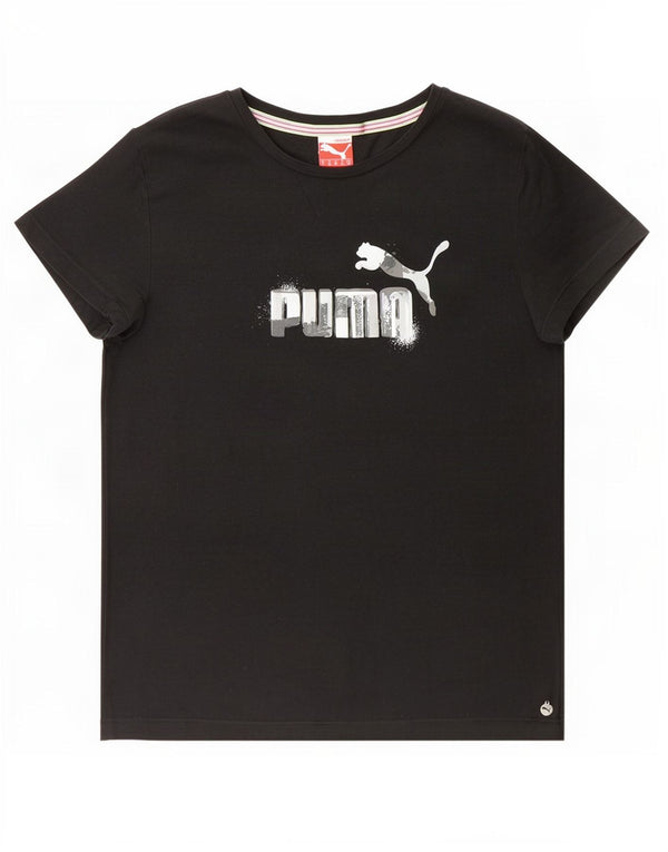 Puma T-shirt graphique pour femme UK 10 Small Noir