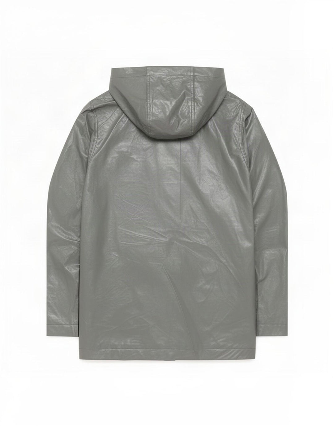 Topshop Veste de pluie à capuche pour femme UK 8 Small Gris Polyester