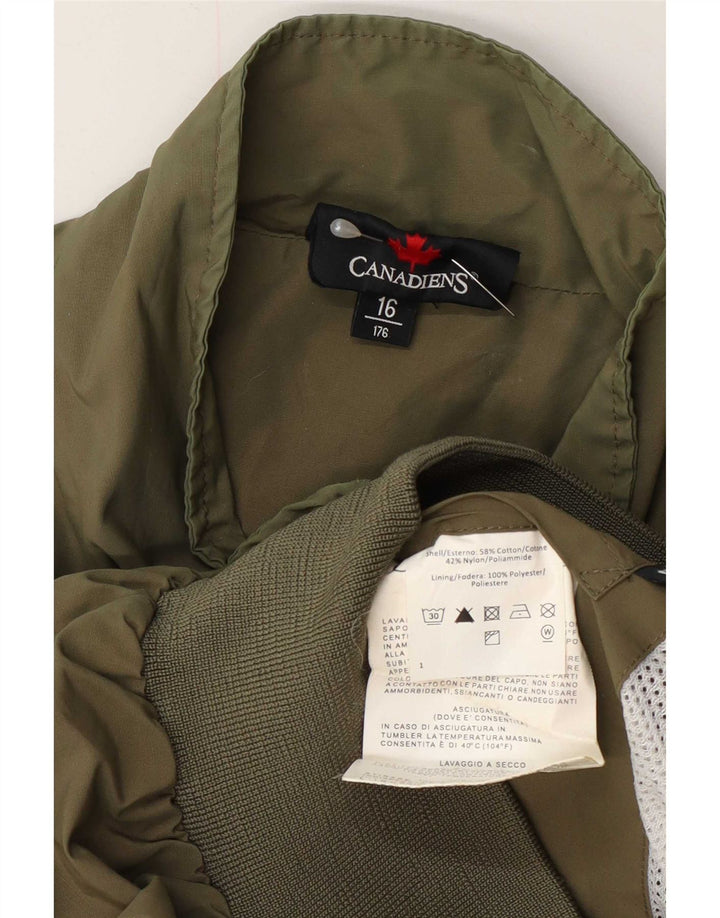 Blouson Bomber Garçon Canadiens 15-16 ans Coton Vert