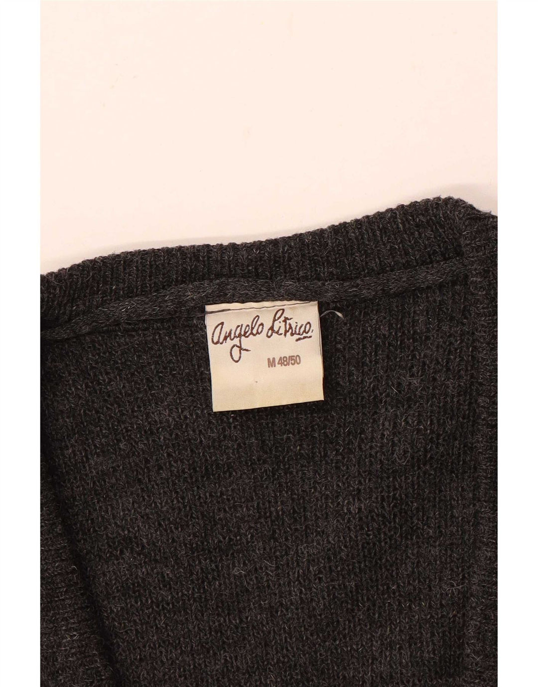 Angelo Litrico Pull Cardigan Homme EU 48/50 Gris Moyen Acrylique Géométrique