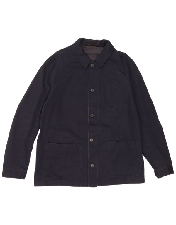 Massimo Dutti Veste utilitaire pour homme UK 40 Large Bleu Marine Coton