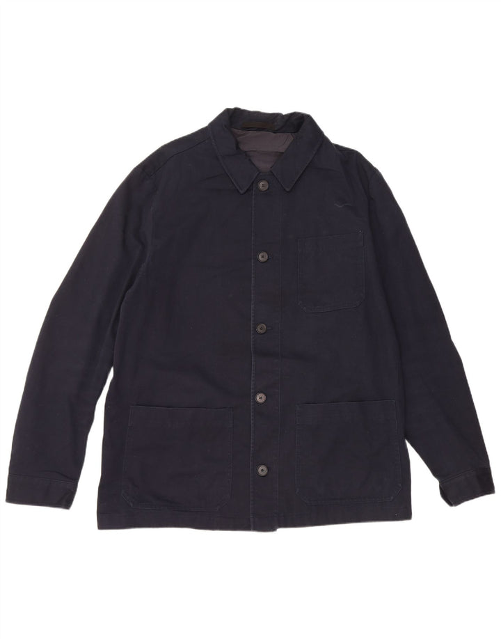 Massimo Dutti Veste utilitaire pour homme UK 40 Large Bleu Marine Coton