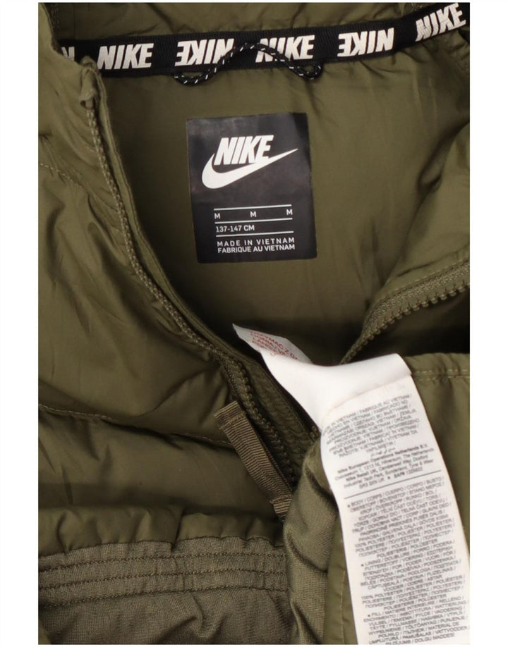 Veste matelassée à capuche Nike garçon 10-11 ans Kaki moyen Polyester